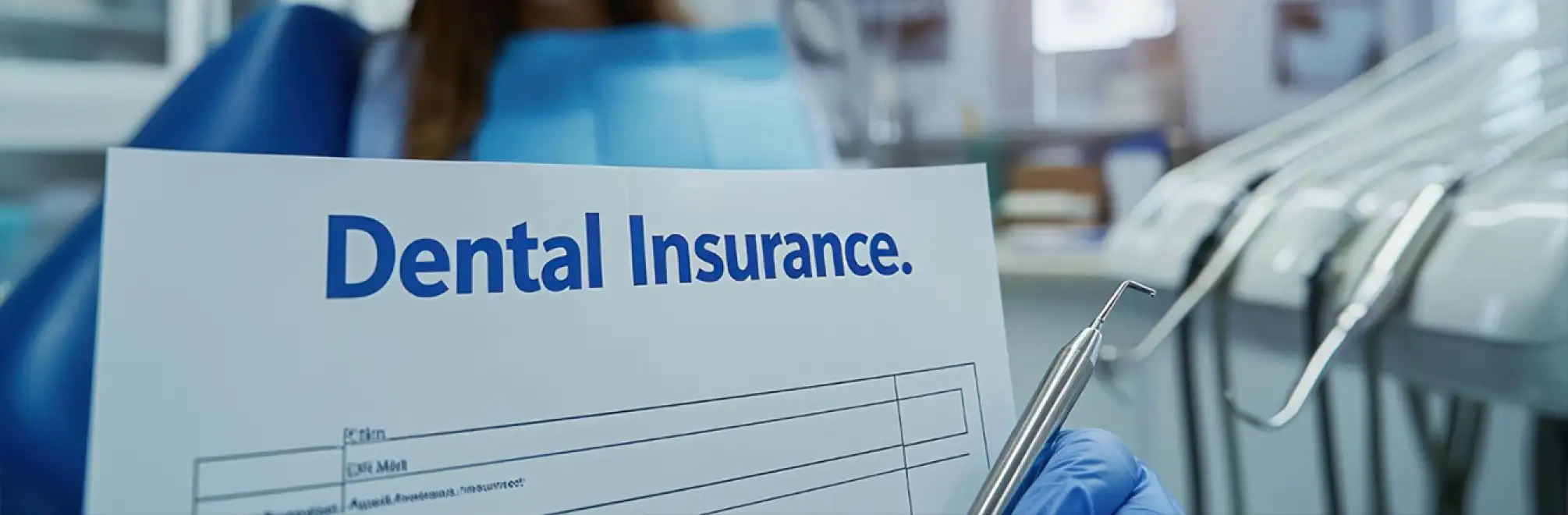 Dental insurance form in clinic